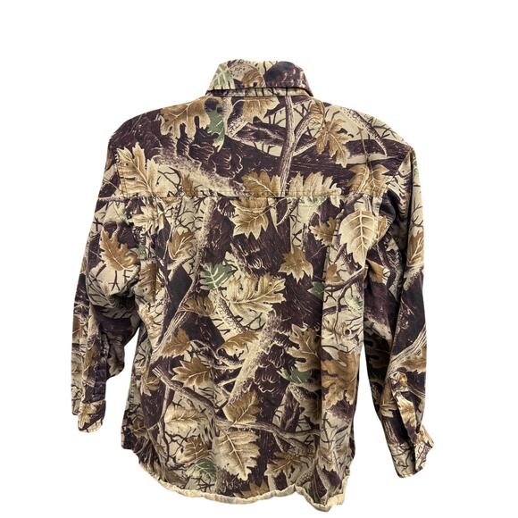 VTG 90s Master Sportsman Mens XL Cotton Shirt Camouflage Hunting Outdoor Long - Picture 3 of 4